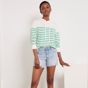 Evereve Libbie Stripe Hoodie Size L
